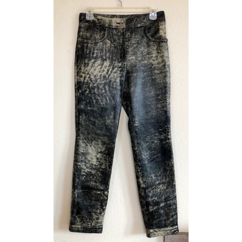 Chanel Lambskin Leather Stone Washed Pants…